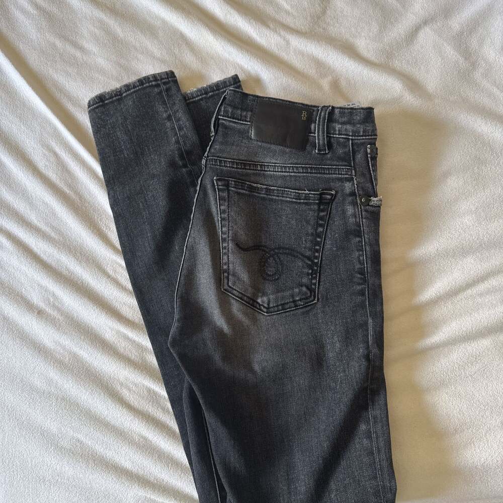 R13 High Rise Skinny, Grey Size 26- Tilson wash
